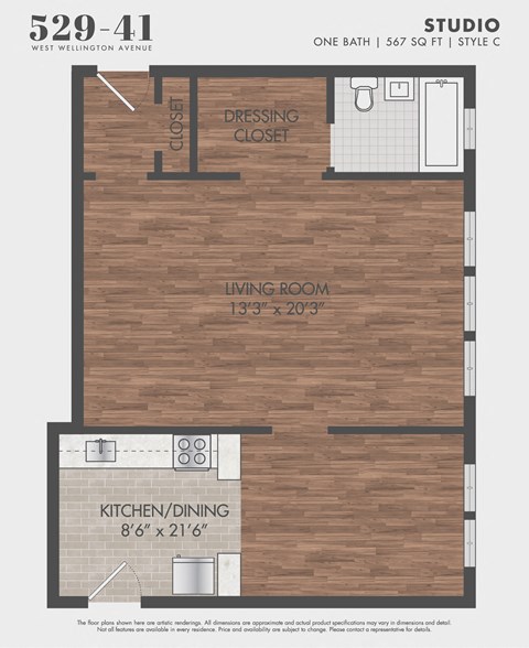 529-41 W Wellington Ave Studio-2 Beds Apartment for Rent - Photo Gallery 10